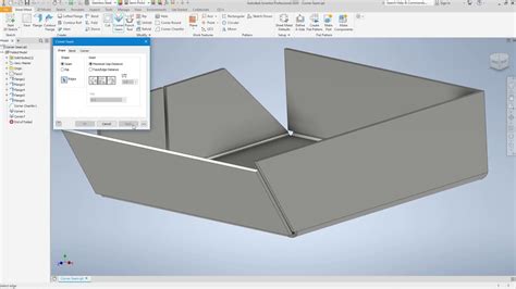 inventor sheet metal corner seam|autodesk corner seam.